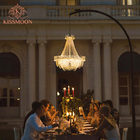 Grand lustre en cristal, accessoires de mariage, événements de luxe, lumières décoratives de scène, lustre, centre de table, décoration de mariage