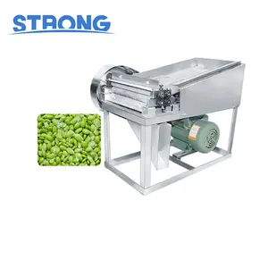 Pelador de piel de soja, máquina desgranadora de guisantes frescos y verdes, descascaradora de soja