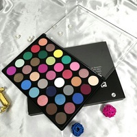 Palette de fards à paupières 35 couleurs nude tons terreux, mat et scintillant, sans logo, vente en gros, ensemble de maquillage personnalisé