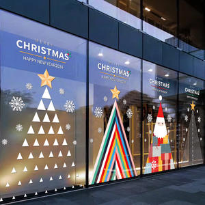 2026 décoration <span class=keywords><strong>de</strong></span> noël autocollants verre fenêtre autocollants mise en page grande fenêtre arbre <span class=keywords><strong>de</strong></span> noël statique porte autocollants grilles <span class=keywords><strong>de</strong></span> fenêtre - Product Image 2