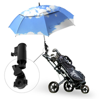 Soporte para Paraguas de Golf de Doble Capa Ajustable, Precio al por Mayor, con Marco de Fibra de Vidrio, Resistente al Viento e Impermeable, para Carrito de Golf
