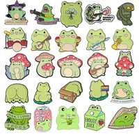 Broche émaillée personnalisée mignonne en forme de grenouille arc-en-ciel 'Let Me Love You', badge de revers, bijou de dessin animé, cadeau pour amis