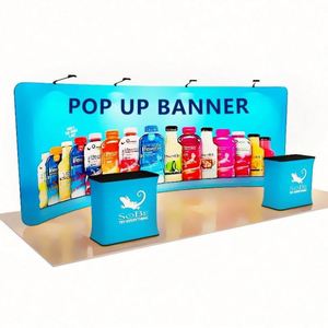 Vintage Collapsible Fabric Tension Banner <b>Stand</b> Photography <b>Backdrop</b> Wall 10x10ft Polyester Gravure Printed for Promotional - Product Image 3