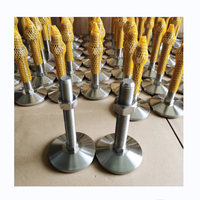 Pieds de nivellement réglables M10 M12 M16 en acier zingué, pieds de support fixes et pivotants pour machines, patins en caoutchouc réglables D40/50/60/80