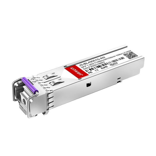 1000BASE-BX-U SFP BiDi 1490nm-TX/1550nm-RX 100km Simplex LC/UPC SMF Transceiver Module for Fast Ethernet Telecom Industrial