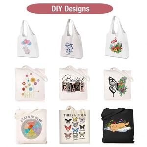 Bolsa de Mano de Lona de Algodón Orgánico con Asas y Logotipo Personalizado Impreso en Varios Colores - Product Image 2