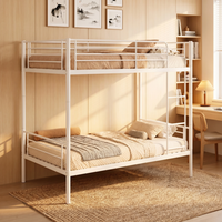Lit superposé en métal pour économiser de l'espace, idéal pour les petits appartements, chambre d'enfants, lit double