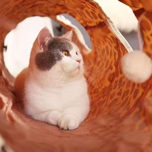 <span class=keywords><strong>Tunnel</strong></span> per Gatti Pieghevole Ecologico in Nylon, Giocattolo Classico per Animali Domestici, Allenamento di Agilità per Gatti e Gattini, Gioco Resistente - Product Image 4
