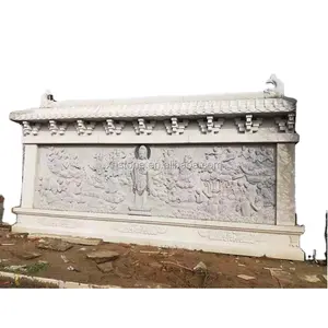 Scultura decorativa all'aperto di rilievo della parete della grande statua del Buddha intagliata pietra del granito del giardino di vendita calda cinese