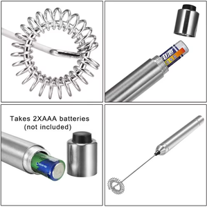 Fouet Électrique et <span class=keywords><strong>Mousseur</strong></span> à Lait Automatique en Acier Inoxydable à Piles, Nouvelle Génération, Vente Chaude - Product Image 6