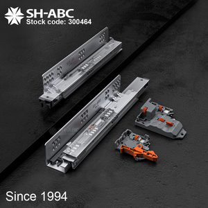 16mm Board Thickness Cabinet <strong>Rail</strong> Telescopic Sliding Cabinet Hardware Synchronized <strong>Soft</strong>-<strong>Closing</strong> <strong>Concealed</strong> Full Extension <strong>Slide</strong> - Product Image 2