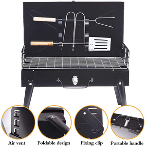 Griglia BBQ Portatile Pieghevole a Carbone per 2-3 Persone, per Campeggio e Picnic, in Ferro, Personalizzabile con Logo OEM, Facile da Pulire, Produzione di Fabbrica - Product Image 2