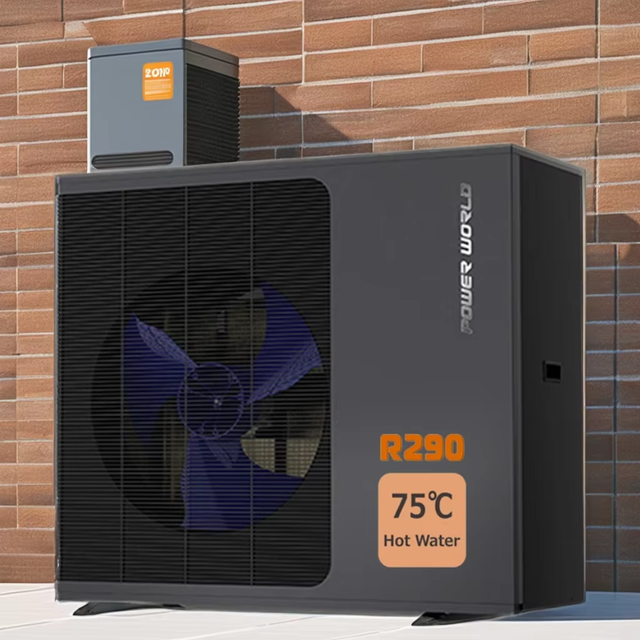 Powerworld CE Approved Air Electric Heating Heat Pump 25 kW R290 Titanium Heat Exchanger High Efficiency Outdoor Use China