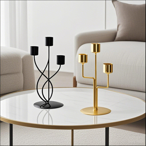 Geometric Iron Candlestick Holder <strong>for</strong> Home Christmas Weddings Birthdays Party Table Centerpieces <strong>Metal</strong> Candle Holder