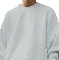 Sweat-shirt pull-over pour homme en coton 100% de poids moyen, impression soyeuse de haute qualité, motif uni personnalisé, coupe-vent d'hiver de luxe, vente en gros