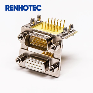 Соединитель D-SUB (9-контактный, 15-контактный, 37-контактный) DB15, угловой и прямой, для монтажа на печатную плату, с прокладкой - Product Image 4