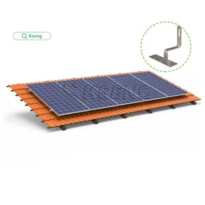 Bastidores de techo solar de aluminio Panel solar Soporte de montaje de techo de azulejo Sistema de montaje solar de techo de azulejo