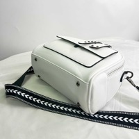Nouveau sac de selle haut de gamme à texture unique, grande capacité, avec doubles bretelles, fermeture éclair en nylon, sac bandoulière simple, V
