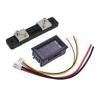 DC0-100V/10A 50A 100A LED DC Module d'affichage double ampèremètre numérique voltmètre tête de compteur numérique