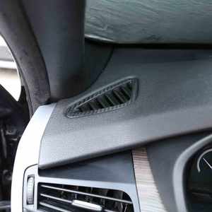 リアルカーボンファイバー 3K ツイル織り 光沢仕上げ 高級保護 ダッシュボード エアベント フレームトリムカバー 2ピースセット BMW X5 インテリア - Product Image 4