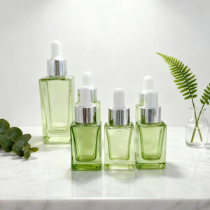 Flacone Contagocce in Vetro Trasparente <span class=keywords><strong>Verde</strong></span> da 5ml 15ml 20ml 30ml 50ml per Oli Essenziali <span class=keywords><strong>e</strong></span> Cosmetici con Pipetta - Product Image 4
