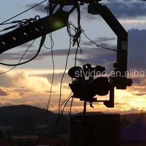 Tirs lisses <span class=keywords><strong>39</strong></span> pieds Pan and Tilt Remote Head Camera Broadcast Shooting Jib avec 3 roues Dolly - Product Image 1