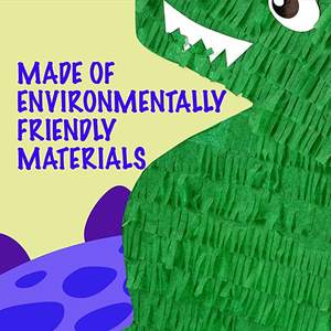 Pinata de dinosaure personnalisé avec bandeau et chauve-souris pour les fêtes d'anniversaire, carnaval à thème pour enfants et événements connexes, célébration et Dec - Product Image 2