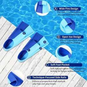 Aletas de Silicona para Buceo, Equipo de Buceo Impermeable, Entrenamiento de Natación para Adultos y Niños, Deportes Subacuáticos - Product Image 2
