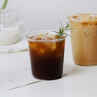 Tasse à café en verre à large ouverture simple, résistante à la chaleur, en borosilicate de haute qualité, 56H, créative, pour la maison, le bureau, la boisson, l'eau