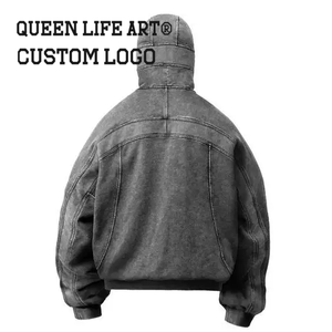 <span class=keywords><strong>Felpa</strong></span> con passamontagna con cappuccio in cotone 2025 con Logo personalizzato di fabbrica con Zip intera vestiti di Balaklava incappucciati - Product Image 2