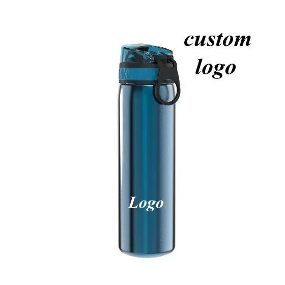 custom Slim Stainless Steel Drinking Bottle Vacuum Insulated Sports Bottle for Outdoor Gym leak-proof 600ml