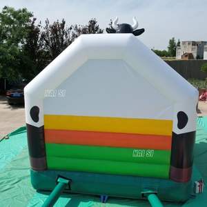 Château <span class=keywords><strong>gonflable</strong></span> à thème <span class=keywords><strong>vache</strong></span> laitière avec toit, en PVC durable, pour fêtes de jardin, avec souffleur, à louer - Product Image 4