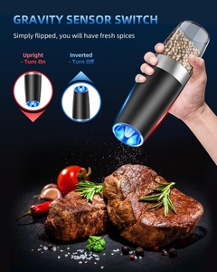 Nuova <span class=keywords><strong>casa</strong></span> portatile e cucina automatica Spice Mill gravità elettrico pepe e sale Set con Led blu - Product Image 2
