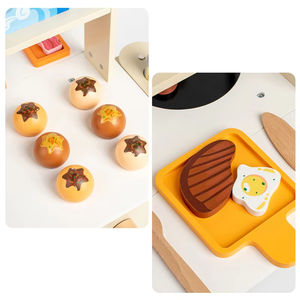 Jouets <span class=keywords><strong>de</strong></span> cuisine unisexe pour enfants Maison <span class=keywords><strong>de</strong></span> jeu en bois et cuisine BBQ Support à crème glacée <span class=keywords><strong>Jouet</strong></span> en bois pour enfants - Product Image 3