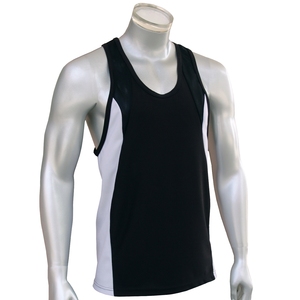 Contrasting Athletic <b>Running</b> <b>Singlet</b> Moisture Wicking Coolplus Knitted Mesh Tank Top 100% Polyester for Marathon Training Sports - Product Image 1