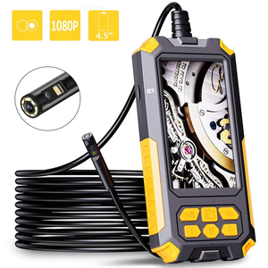 Endoscope industriel P50 avec double caméra 8 mm, écran 4,5 pouces, câble rigide de 10 m, outil d'inspection pour la vérification des tuyaux et des équipements - Product Image 1