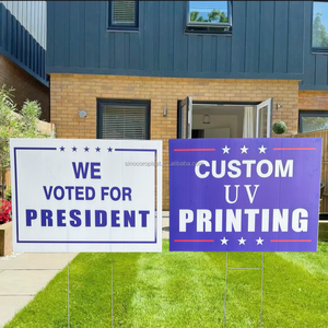 أفضل سعر لطباعة فناء كورفلوت مخصص مع لافتات على المحك لافتات فناء بلاستيكية مضلعة لعلامات العشب - Product Image 4