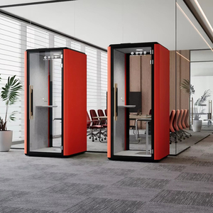 Estación de trabajo totalmente insonorizada directa de fábrica, cápsula de privacidad acústica para cabina telefónica, hoteles, almacenes, salas de estar, centros comerciales de aluminio - Product Image 1