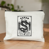 Pochette de voyage décontractée en toile à motif Dragon Étoilé avec fermeture éclair, sac à cosmétiques tendance pour fans de SKZ