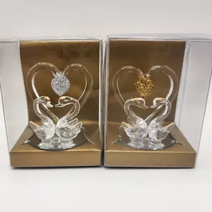 Wholesale Loving Crystal Swan Animal Crafts For Romantic Wedding Valentines Day Gift