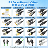 Cable Ethernet Plano Cat6 UTP 32AWG OFC 1Gbps 350MHz RJ45, Cable de Red LAN para Router, Módem, Configuración Combinada