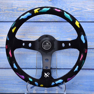 ผู้ผลิตโดยตรง VERTEX พวงมาลัยรถแข่งหนังปักคุณภาพสูง แบบ 3 ก้าน รุ่น 001-GZFXP652-03 - Product Image 6