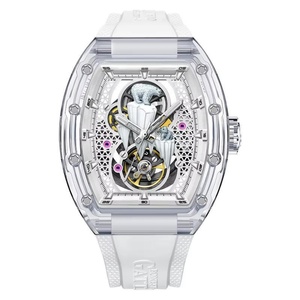 BG6002 Automatic Movement <b>Mechanical</b> <b>Watch</b> Luminous Polar Bear Dial White <b>Watch</b> Strap <b>Watches</b> for Men - Product Image 1