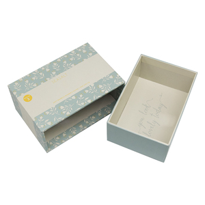 Boîte de rangement pour ornements personnalisés, boîte en carton gris rigide, boîte en papier enduit, impression de logo, tiroir coulissant, emballage de bijoux, boîte cadeau - Product Image 3