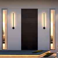 Minimalista Oro Negro lujo linealidad Sconce lámpara TV Fondo pared LED mesita de noche lámpara de pared interior recargable luz de pared