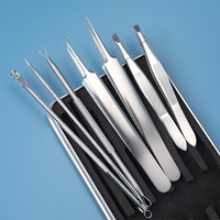 Kit d'outils de soins personnels en acier inoxydable nouvel extracteur de points noirs avec boîte en métal pour application faciale