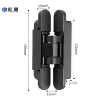 Herrajes para Puertas, Bisagras Ocultas Pivotantes de Aluminio Tridimensionales 3D Ajustables, Bisagras Ocultas de Cierre Suave