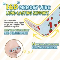 Clip nasal en fil de mémoire 16D à motif imprimé fraise mignon pour remodelage nasal sans chirurgie, respirant, réglable, OEM