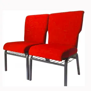 廉价剧院家具批发会议餐椅织物软垫可堆叠二手教堂椅子出售