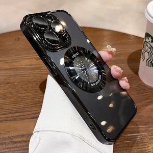 Cover posteriore in TPU trasparente placcato di lusso per <span class=keywords><strong>iPhone</strong></span> <span class=keywords><strong>13</strong></span> 16 <span class=keywords><strong>Pro</strong></span> Max elegante custodia magnetica per cellulare con pellicola protettiva - Product Image 3